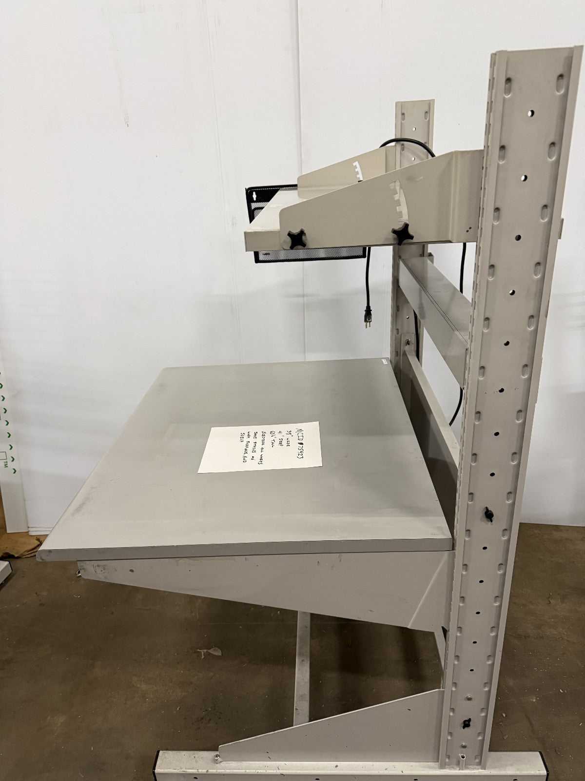 LISTA 38" W X 41" D X 60 1/2" TALL WORKBENCH / TABLE ON WHEELS / SHELVES