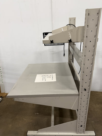LISTA 38" W X 41" D X 60 1/2" TALL WORKBENCH / TABLE ON WHEELS / SHELVES