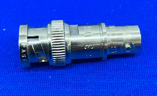 PASTERNACK PE7000-3 3DB FIXED ATTENUATOR, BNC MALE, DIGIKEY # 3985-PE7000-3-ND