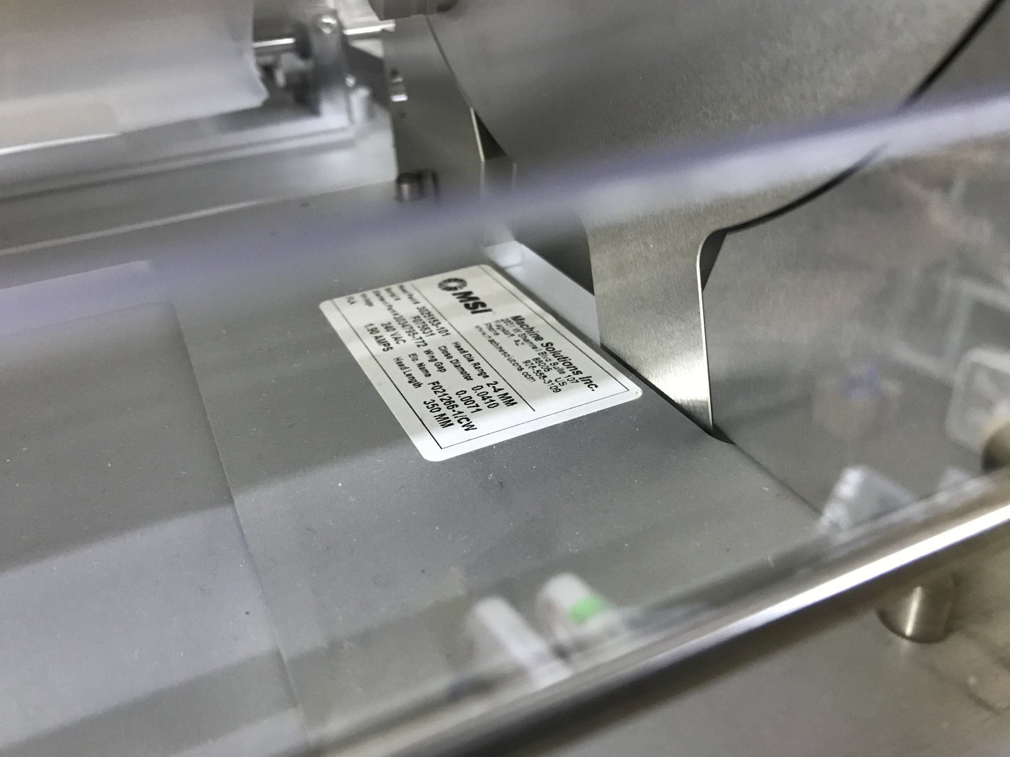 MSI Machine Solution Inc. Modelo: FFS1075S-350 PLEGADO Y DOBLADO EN FORMA DE GLOBO