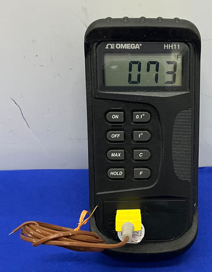OMEGA HH11 THERMOKOPPELMETER DIGITAAL MET TYPE K-SONDE CH+ AL-KABEL