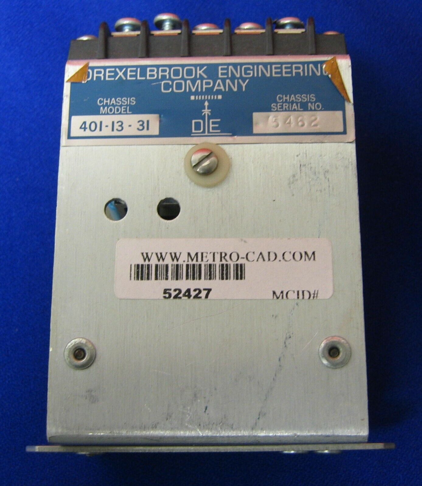 DREXELBROOK; CHASSIS MODEL 401-13-31; CHASSIS METAAL GESLOTEN CHASSIS