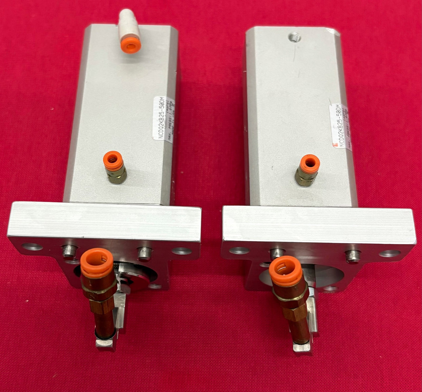 SMC NCDQ2KB25-50DM COMPACT NON-ROTATING DOUBLE-ACTING PNEUMATIC CYLINDER - QTY 2