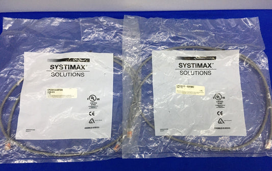 1 LOT QTY OF 2 - SYSTIMAX ® SOLUTIONS CPC3312-03F005 / GS8E-GY5 PATCH CORD