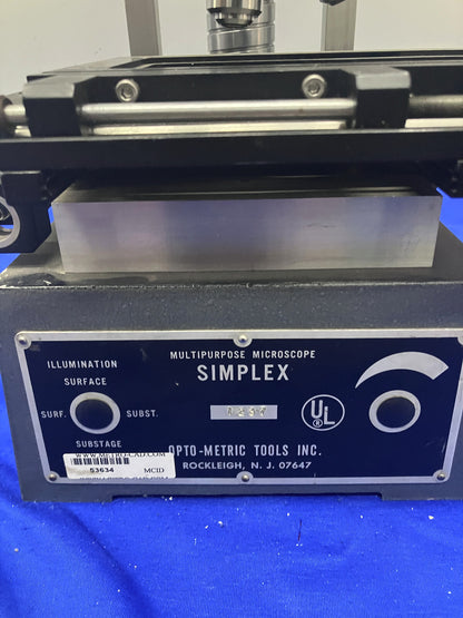 SIMPLEX MULTIFUNCTIONELE MICROSCOOP OCULAIRES 10XM SN 1237 VOOR ONDERDELEN/REPARATIE 