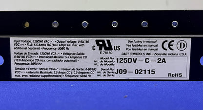 DART CONTROLS 125DV-C-2A LOT VAN 2 - ONDERDELEN/REPARATIE
