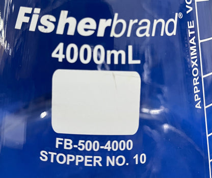 FISHERBRAND FB-500-4000 BICCHIERE ERLENMEYER 4000mL STRETTO - QTY 2