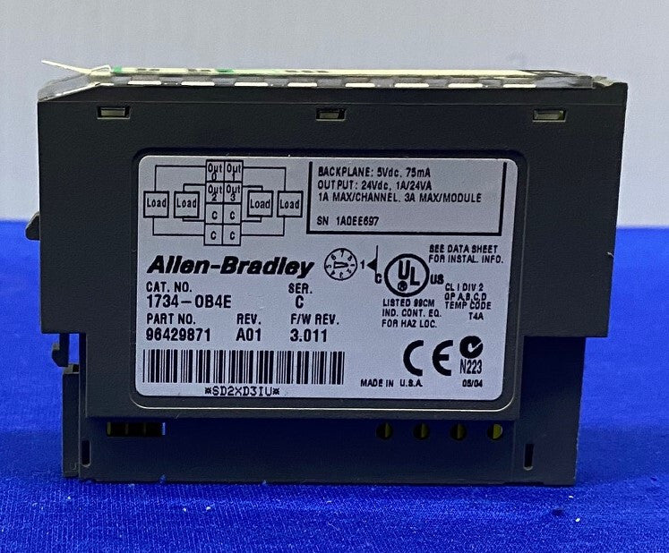 Allen Bradley AB 1734-0B4E SER C 96429871 REV A01 PLC CONTROLLER