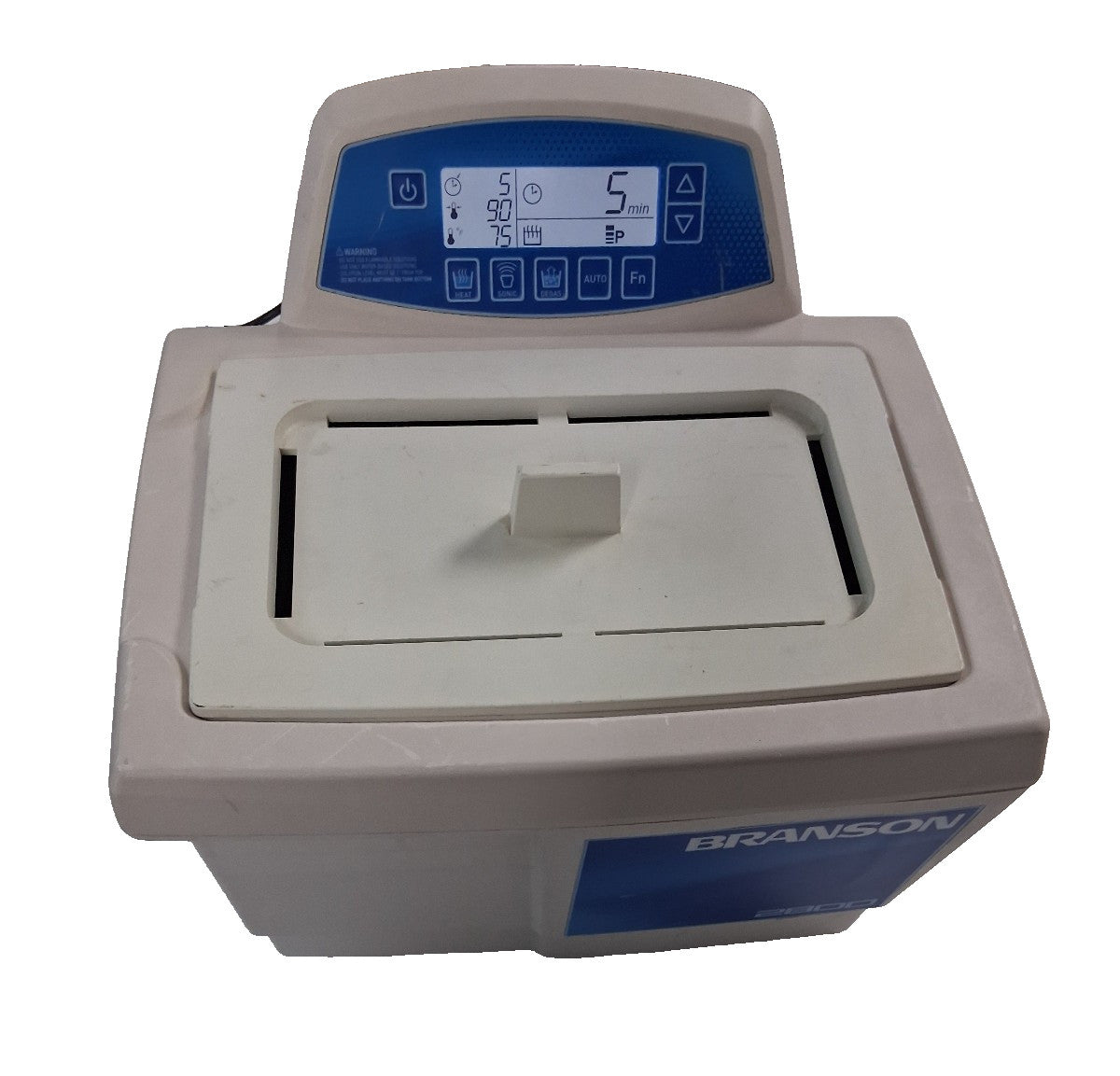 BRANSON 2800 CPX2800H ULTRASONIC BATH 0.75 GALLON CAPACITY TANK DIMENSIONS 9.5"