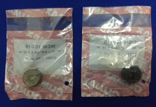 1 LOTE CANTIDAD DE 2 - CLIMAX MCM 1C-018 3/16" DIÁMETRO INTERIOR X 5/8" DIÁMETRO EXTERIOR X 5/16 ANCHO ACERO, COLLAR DE EJE 