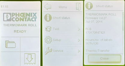 PHOENIX CONTACT THEROMARK ROLL 5146477 THERMAL TRANSFER PRINTER SN 1737061296