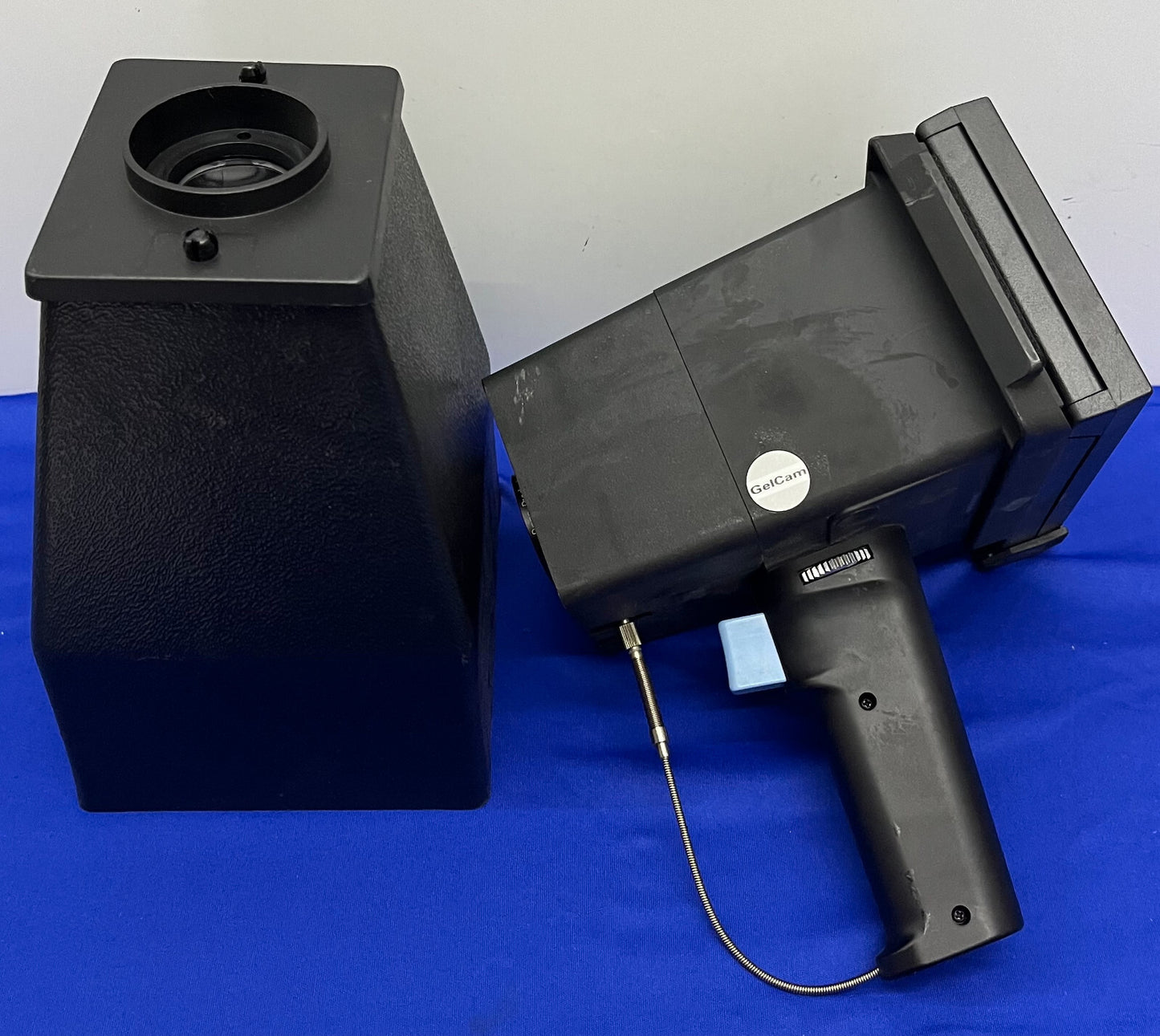 POLAROID GELCAM COPAL ROOD SLUITER met EP-H7 0.7x ELEKTROFORESEKAP 