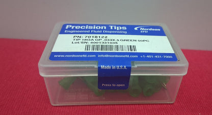 Nordson EFD P/N 7018122 Tip 18GA GP 0.033X 0.5 Green 50 PC Precision Tips EFD