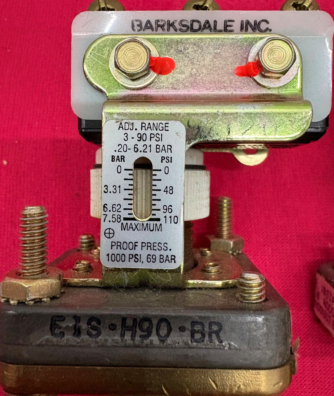 BARKSDALE E1S-H90-BR ECON-O-TROL SERIES PRESSURE SWITCH 3-90PSI - 1 LOT QTY 2