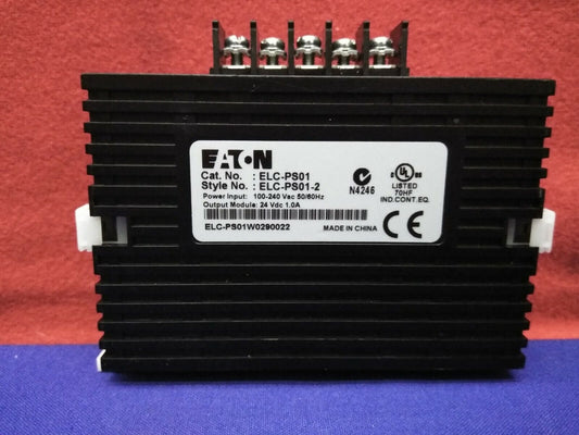 Fuente de alimentación Eaton ELC-PS01 Entrada: 100-240 V CA 50/60 Hz Salida: 24 V CC 1 A 