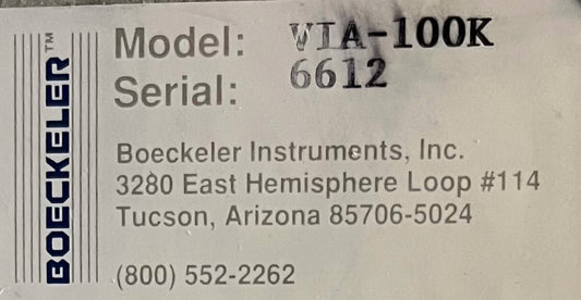 CONTROLLER IMMAGINI VIDEO VIA-100K BOECKELER ™ INSTRUMENTS SN 6612