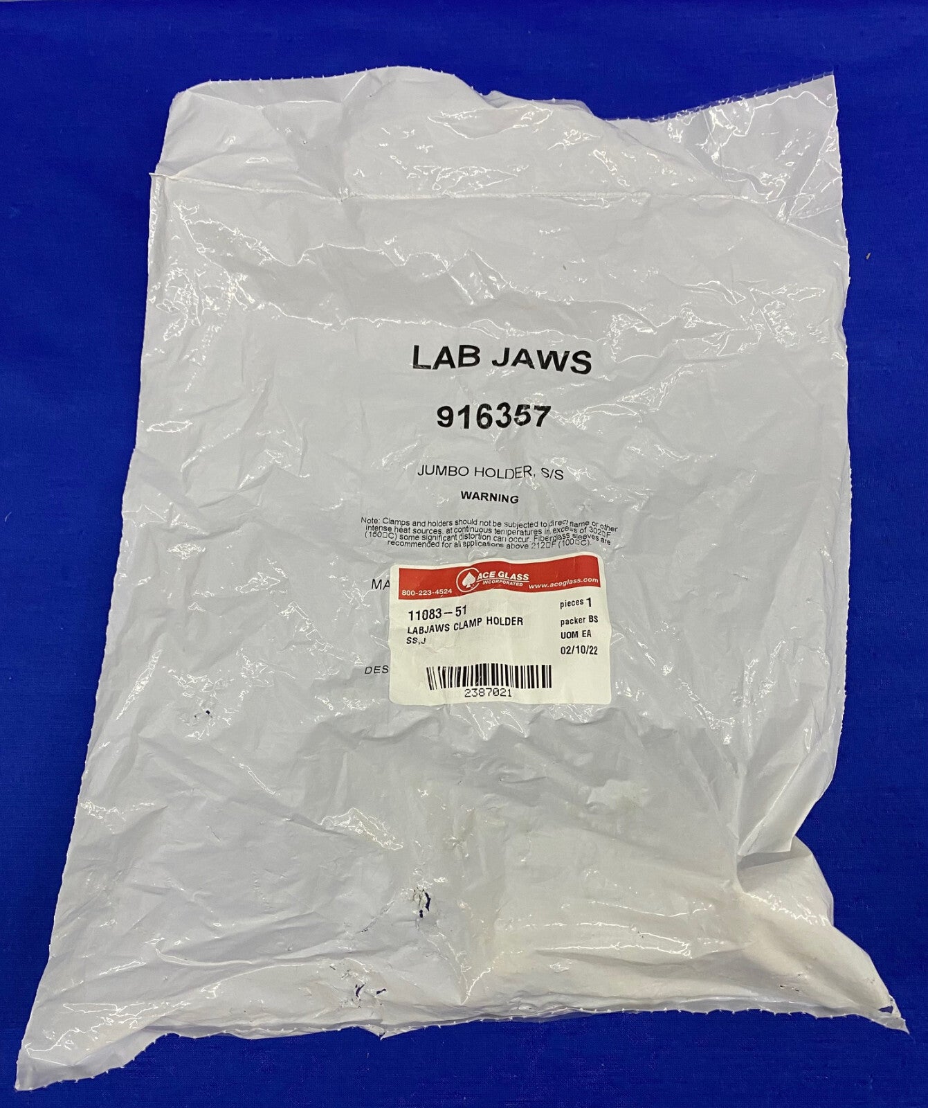 ACE GLASS 11083-51 / 916357 LAB-KAKENKLEMHOUDER SS,J