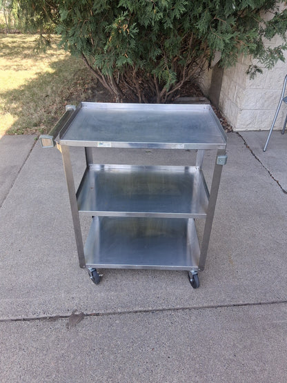 UPDATE INTERNATIONAL BC-2415SS STAINLESS STEEL BUS CART 3 SHELF 24" X 16" X 31"