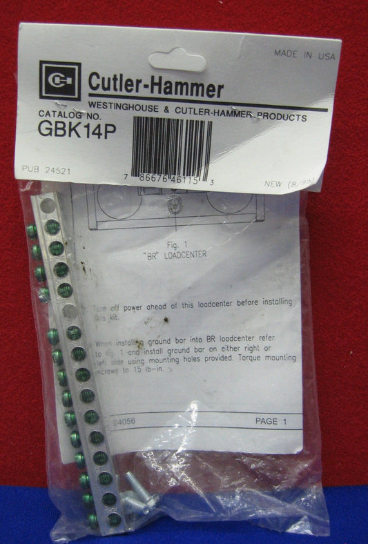 KIT BARRA DI TERRA A 14 CIRCUITI EATON CUTLER HAMMER GBK14P 