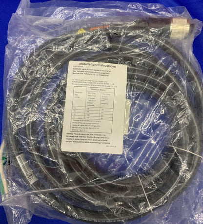 Menge von 2 Turck GKDM 30-5M 3X10 AWG schwarzes PVC-Kabel ST00W 3-polige Buchse gerade