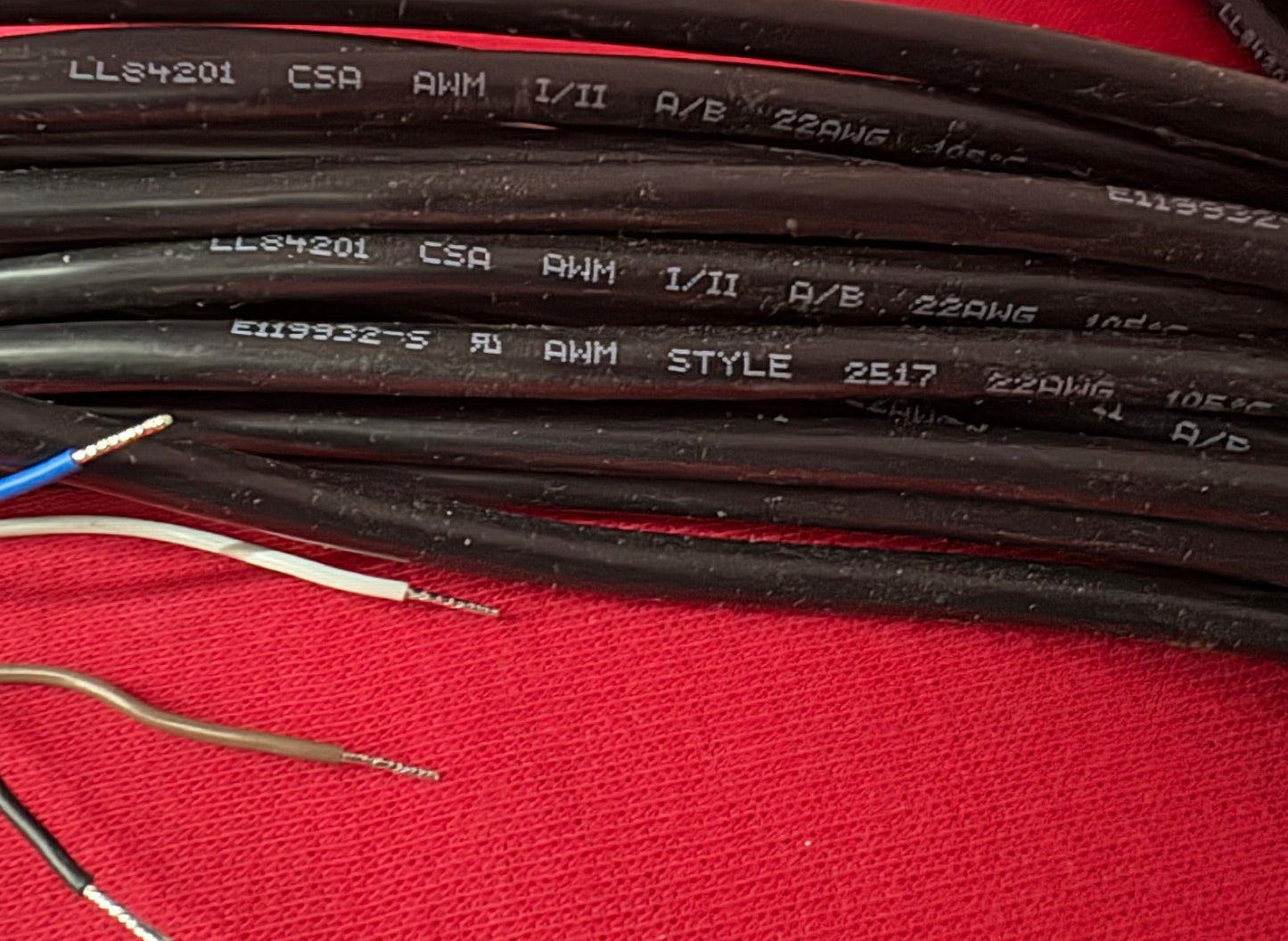 CORDSET EST 15-METERS 4-PIN M12 FEMALE CONNECTOR & BARE FLYING LEAD ENDS - QTY 2