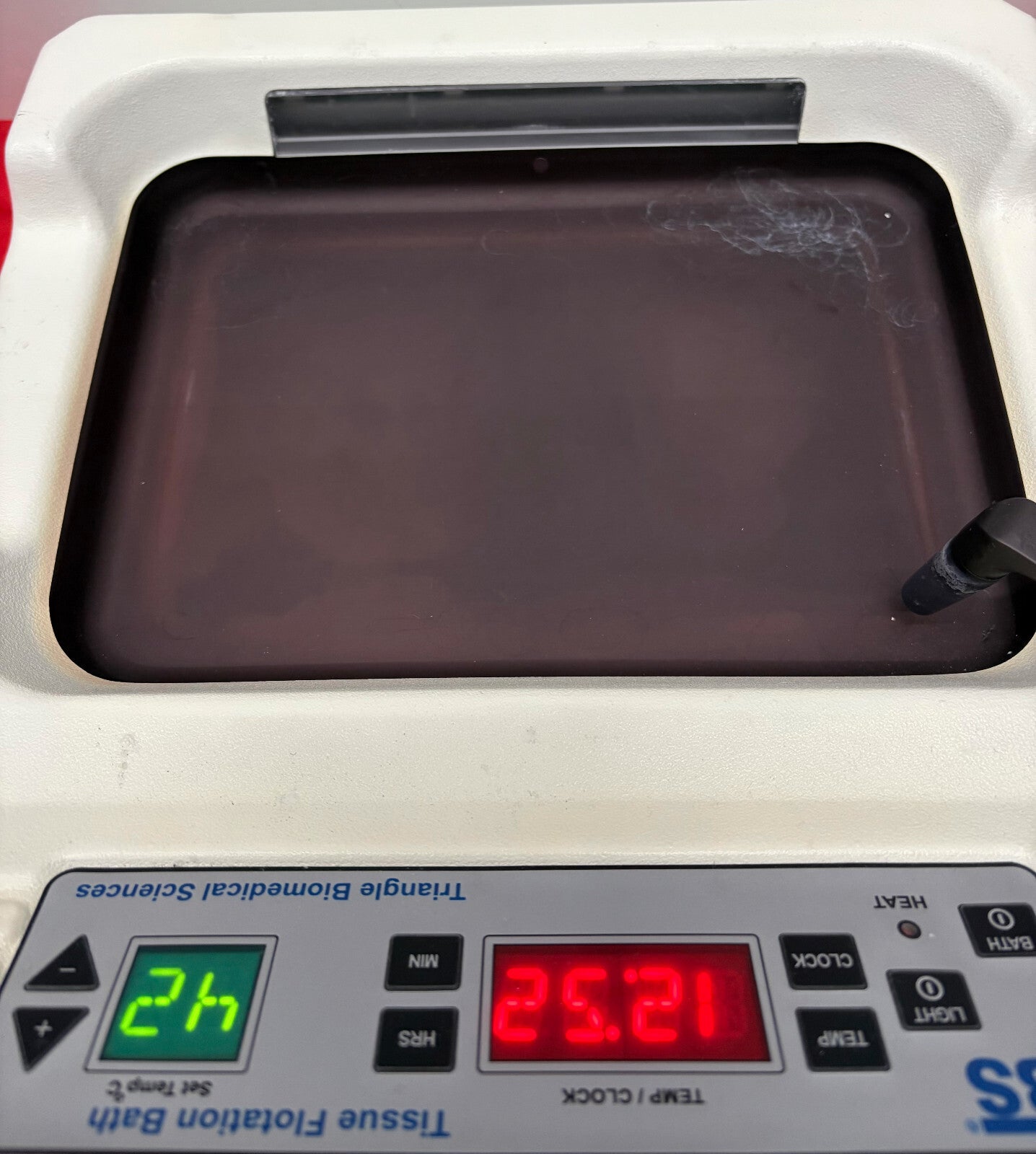 TBS TRIANGLE BIOMEDICAL SCIENCES TFB-L TISSUE FLOTATION BATH w/LIGHT - FOR PARTS