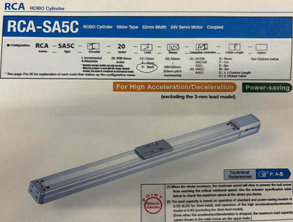 IAI ROBO CYLINDER RCA-SA5C-I-20-3-300-A1-P & CONTROLLER ACON-C-201-NP-2-0  PARTS