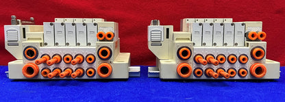 Lot von 2 SMC SS5V1 1011265-00-6 mit (5) SV1100-5FU Magnetventilen