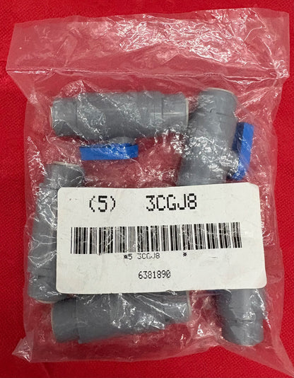 PVC INLINE 2-WAY BALL VALVE 6381890 3/8”x3/8” 3CGJ8 - 1 PACKAGE QTY 5