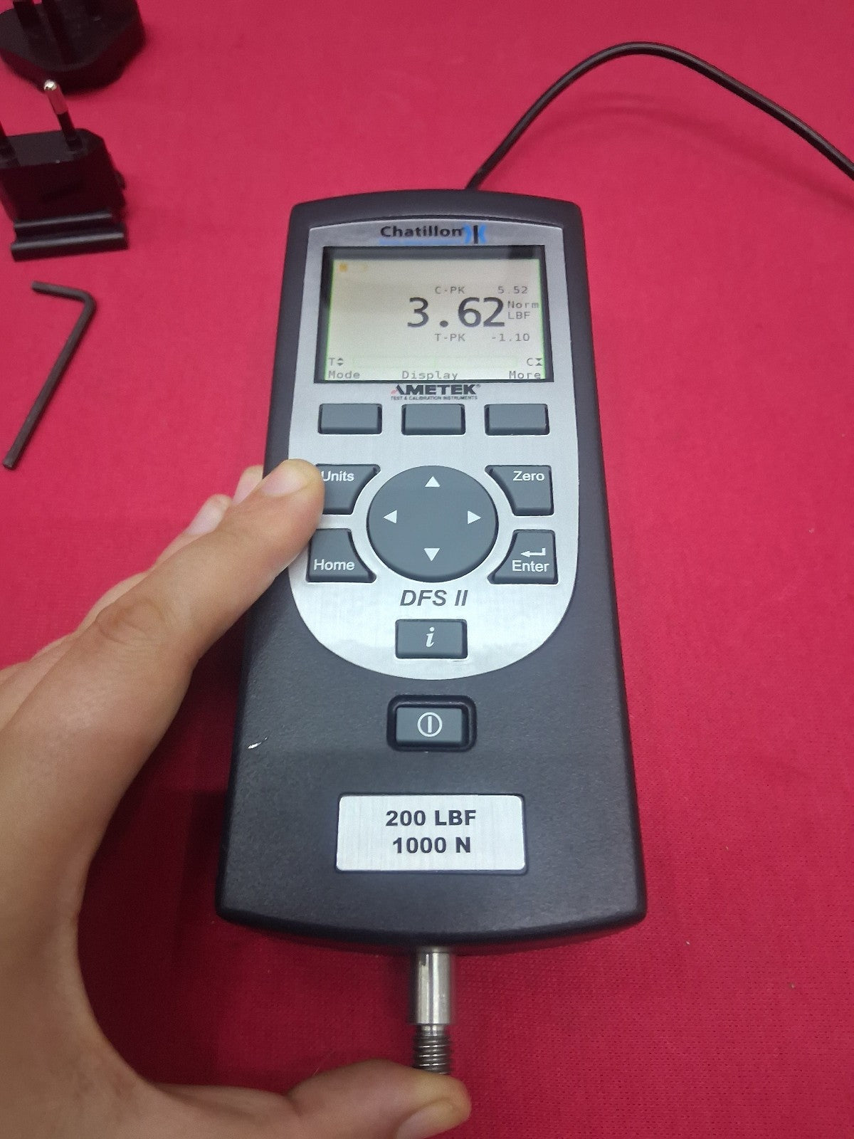 Chatillon DFS2-200 Digital Force Gauge 200 lb -/ 100 kg Load Cell DFSII AMTEK