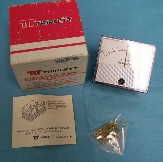TRIPLETT METERS &amp; INSTRUMENTS CORPORATION タイプ 220-G、CAT. -5/0/+5 合金センサー