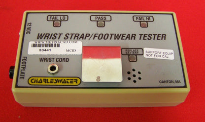 CHARLESWATER 19350 SN 961406 WRIST STRAP/FOOTWEAR TESTER 9 VDC BATTERY