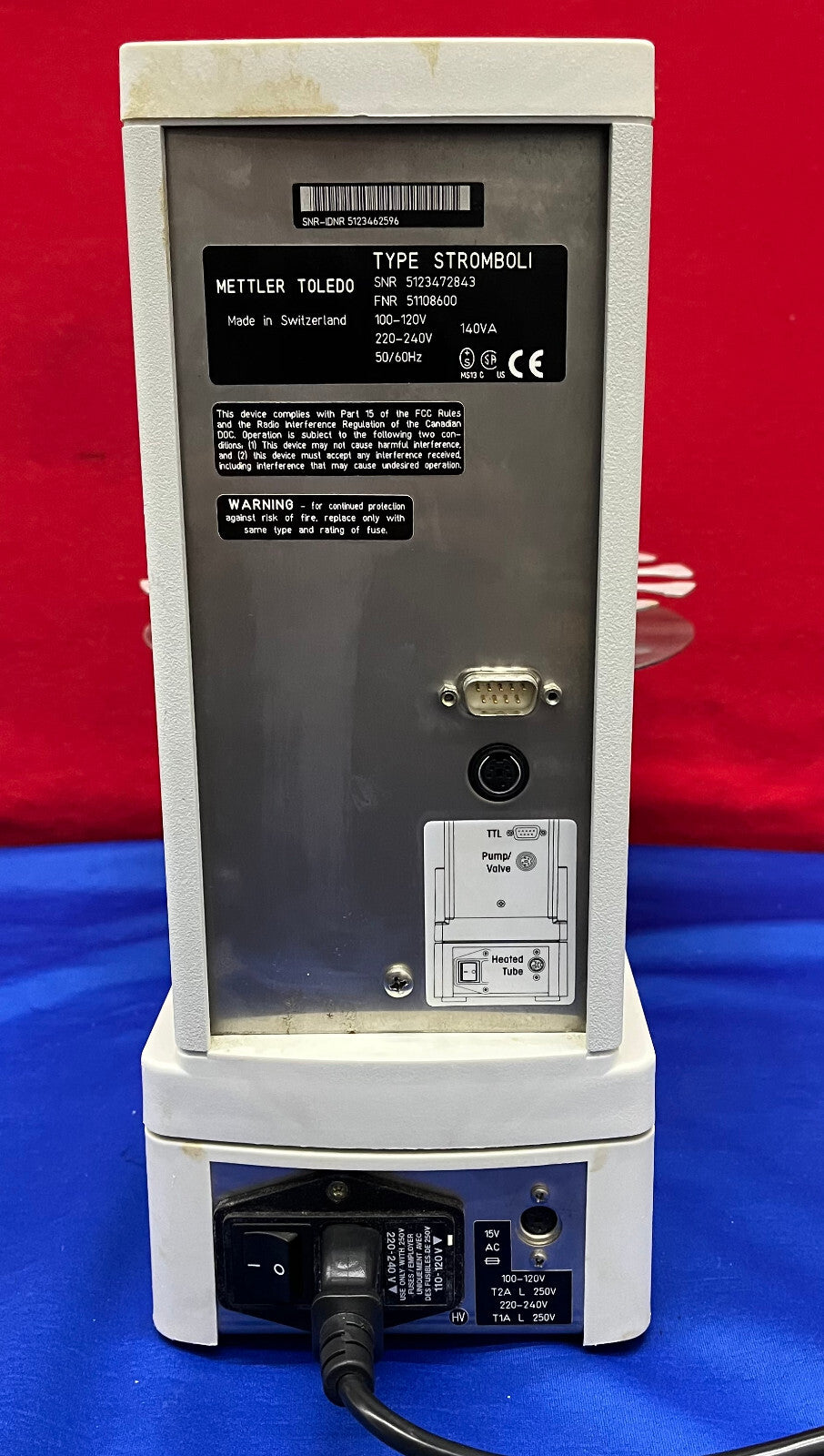 METTLER TOLEDO STROMBOLI 51108600 KARL FISCHER FORNO CAMPIONATORE CAMBIO