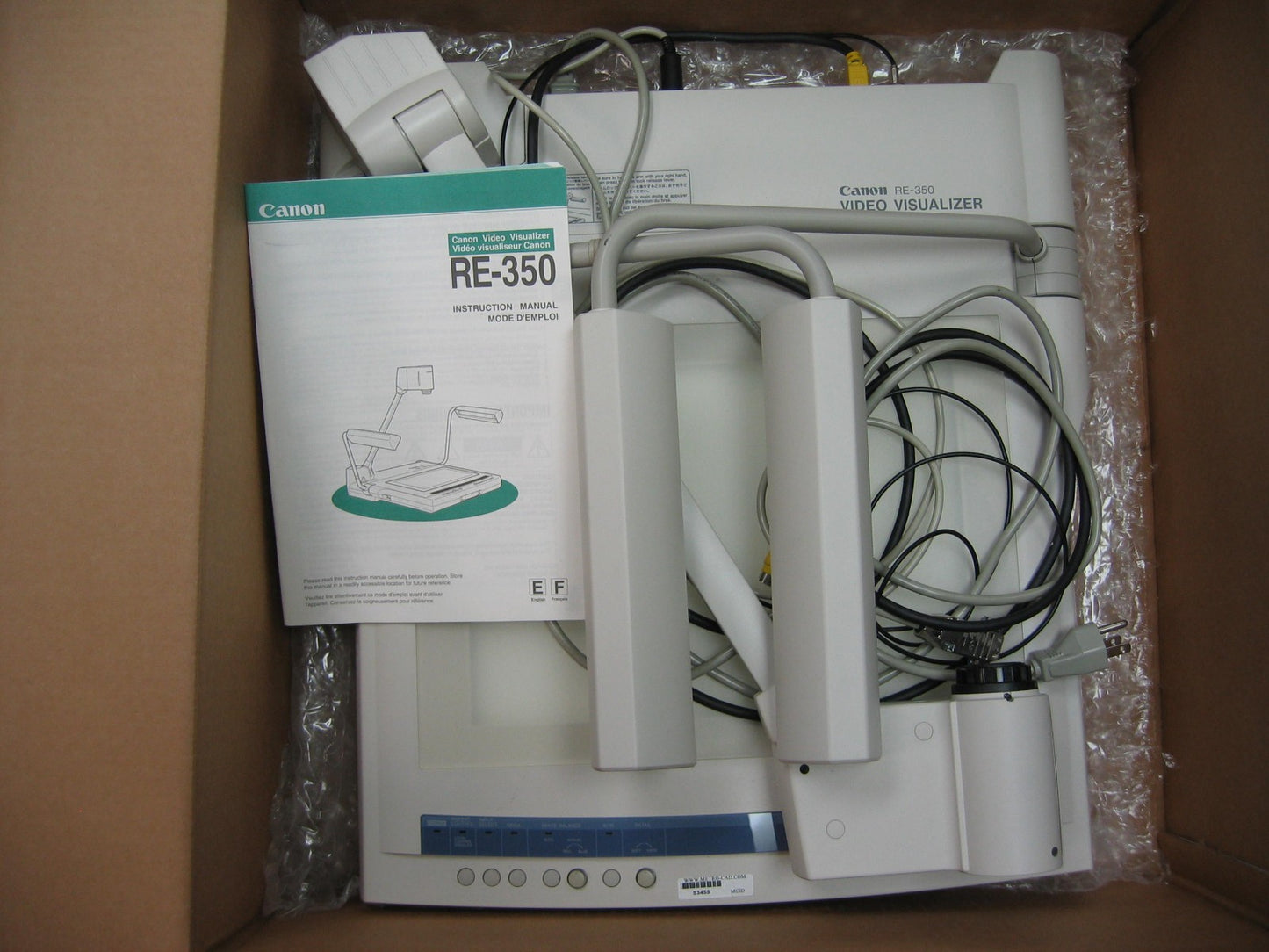 CANON RE-350 VIDEO VISUALIZER DOCUMENT CAMERA PRESENTER 115VAC 50/60HZ