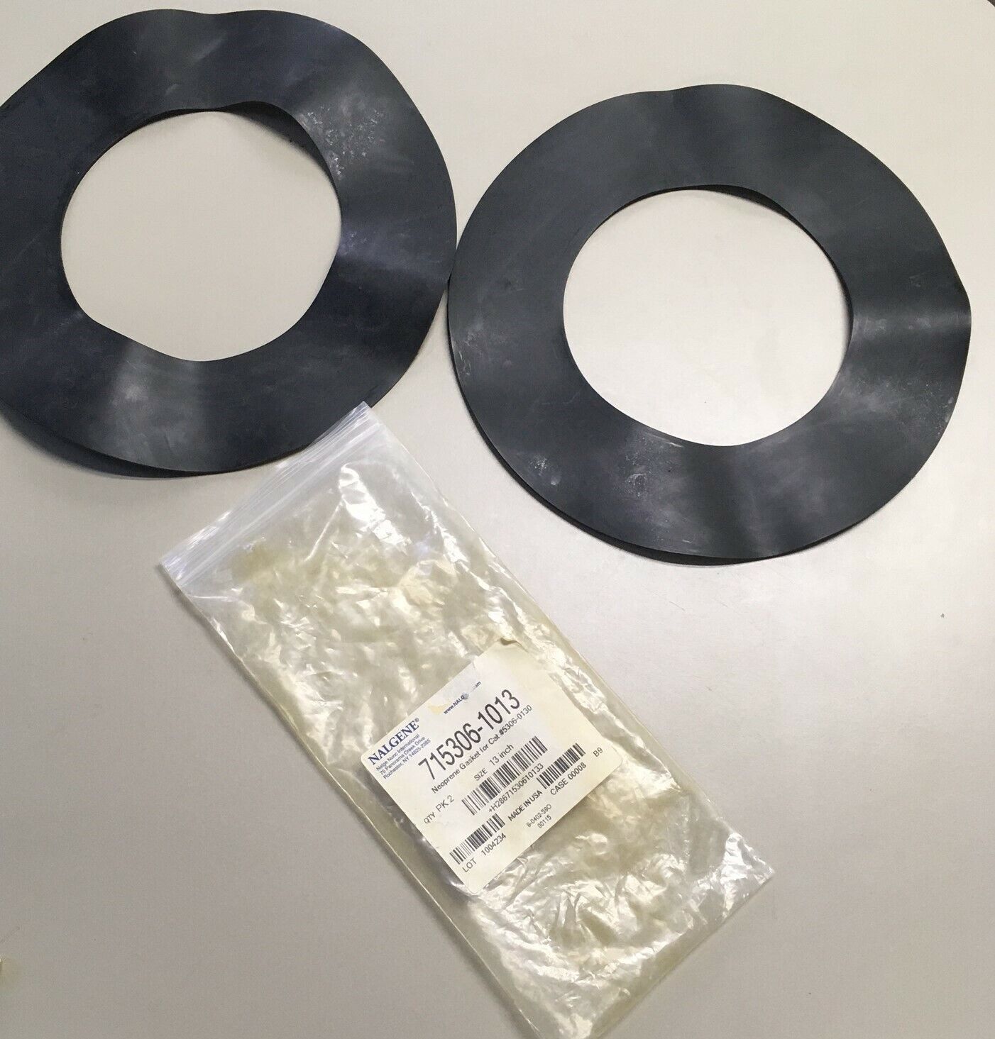 1 PAQUET DE 2 - JOINT EN NÉOPRÈNE NALGENE ® 715306-1013 13" POUR #5306-0130