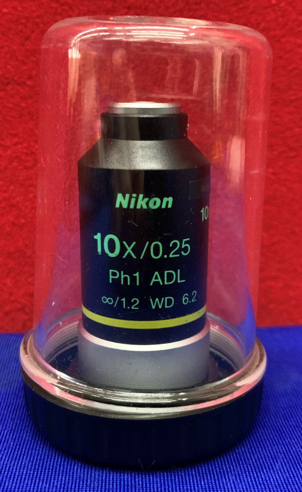 Nikon 10x/0,25 Ph1 ADL Infinite /1,2 WD 6,2 Microscoop Objectief