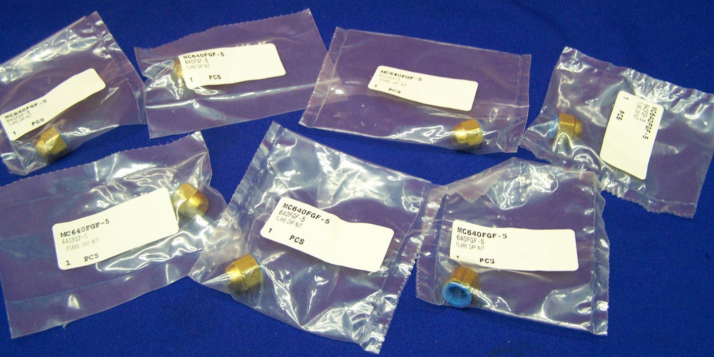QTY DI 7 NUOVI DADI A CAPO SVASATO MC640FGF-5 / 640FGF-5 / 50635K543