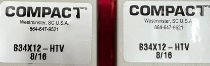 COMPACT B34X12-HTV SMALL PNEUMATIC CYLINDER DOUBLE ACTING 3/4”x1/2" - QTY 2