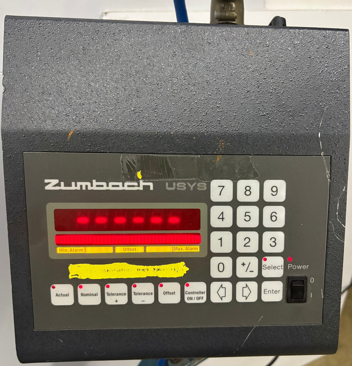 ZUMBACH LASER MEASUREMENT UNIT ODAC 16J HEAD & USYS 10 DISPLAY INTERFACE - PARTS
