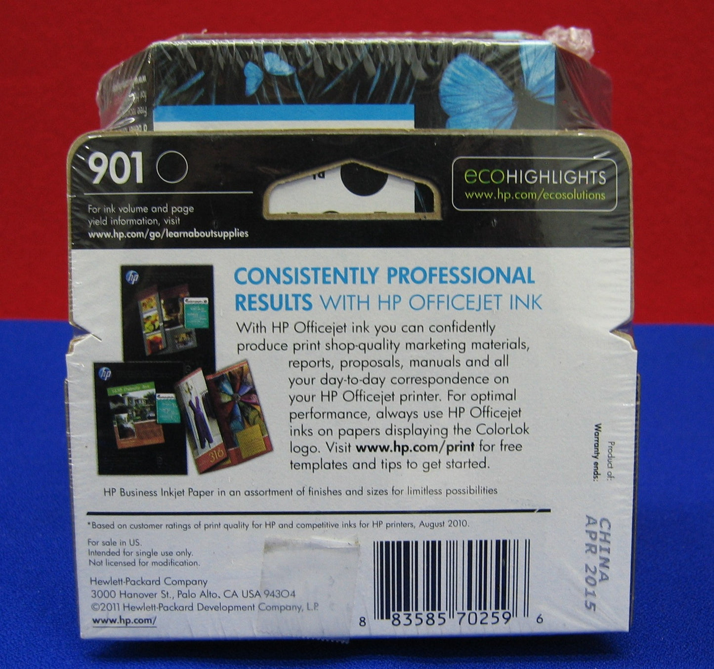 HP / HEWLETT PACKARD 901 / CC653AN OPTION 140,BLACK INK CARTRIDGE