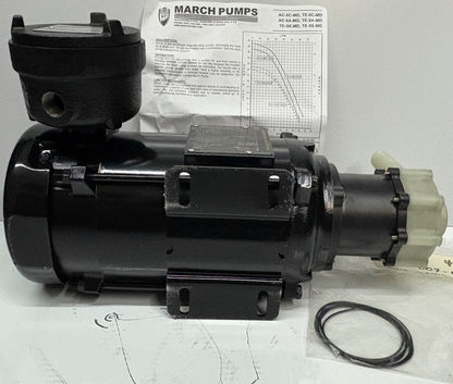 MARCH PUMPS TE-5C-MD 1 PH SN 391532 XP 0150-0026-0400 W/ BALDOR MOTOR CC-550712
