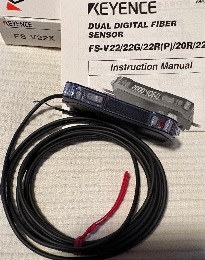 KEYENCE FS-V22X DUAL DIGITAL FIBER SENSOR EXPANSION UNIT: INFRARED LED