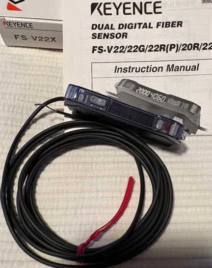 KEYENCE FS-V22X DUAL DIGITAL FIBER SENSOR EXPANSION UNIT: INFRARED LED
