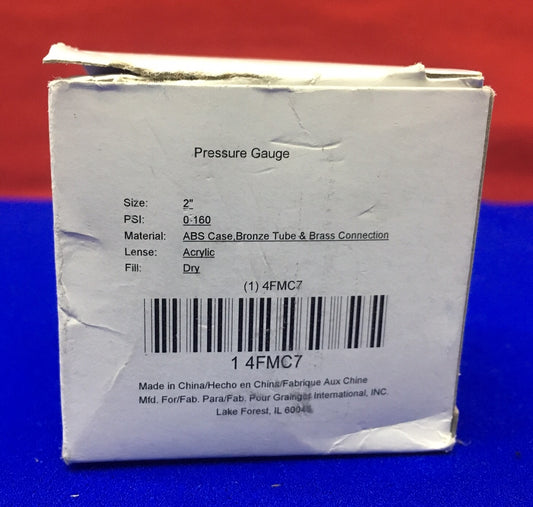 PRESSURE GAGE / GAUGE 1 4FMC7 2" PSI 0-160