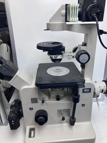 NIKON DIAPHOT INVERTED MICROSCOPE  1.3-40 X MAGNIFICATION FOR PARTS REPAIR