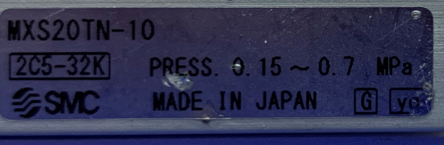 SMC MXS20TN-10 ガイドシリンダ スライドテーブル 0.15-0.7 Mpa 