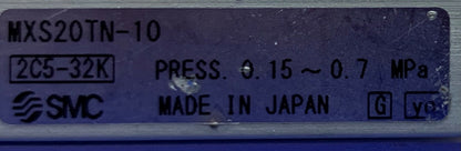 SMC MXS20TN-10 ガイドシリンダ スライドテーブル 0.15-0.7 Mpa 