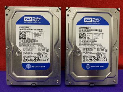 QTY 2 - Western Digital WD5000AAKX 500GB harde schijf 