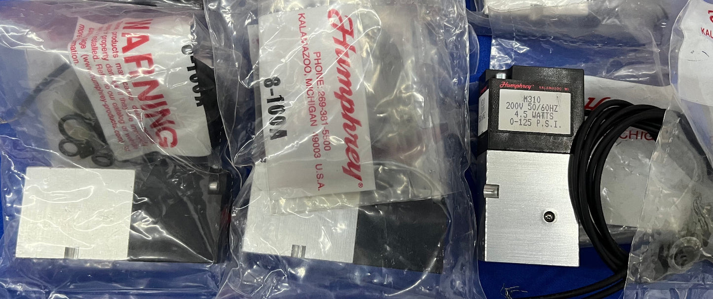1 LOT - HUMPHREY M310 SOLENOÏDEKLEP - AANTAL 2 - 120V EN AANTAL 4 - 200V