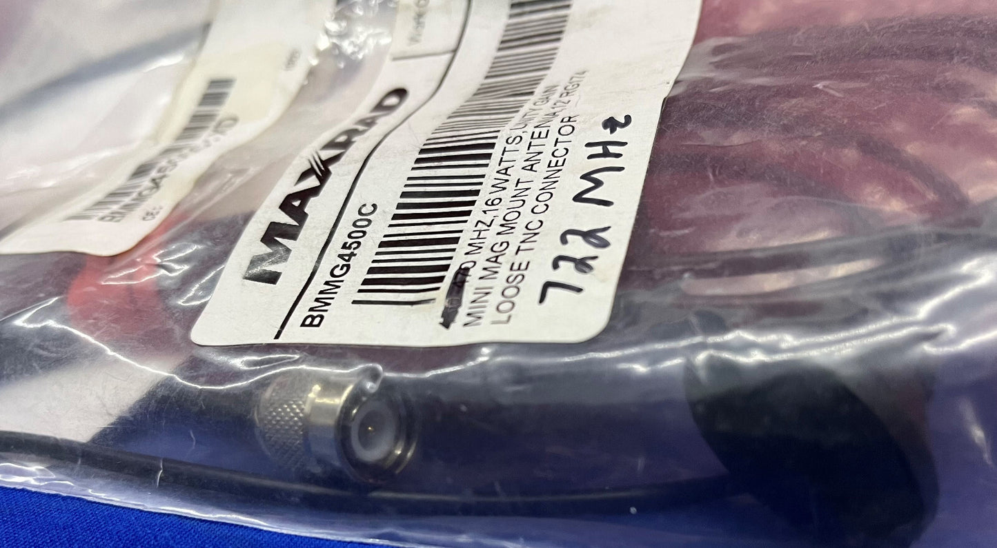 MAXRAD BMMG4500C / BMMG4500C:XD MHZ, 16 Watt, Einheitsverstärkung, Mini-Magnethalterungsantenne